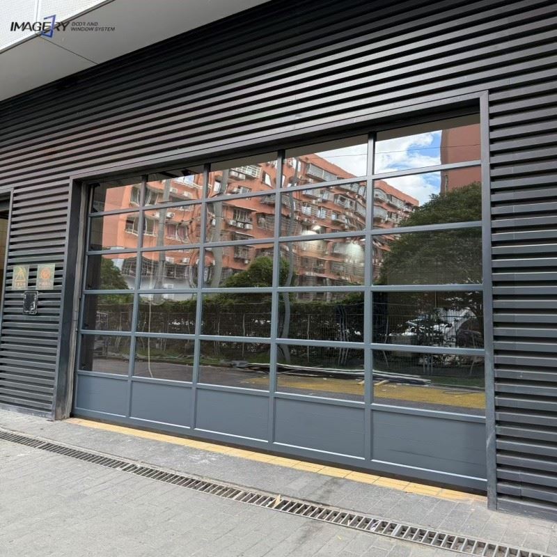 Electric Clear View Sectional Aluminum Glass Garage Door factory Electric Clear View Sectional Aluminum Glass Garage Door factory